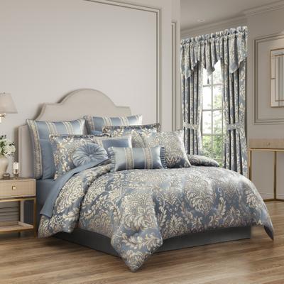 Lorenzo 3 Piece Comforter Set by Royal Court in Blue (Size KING)