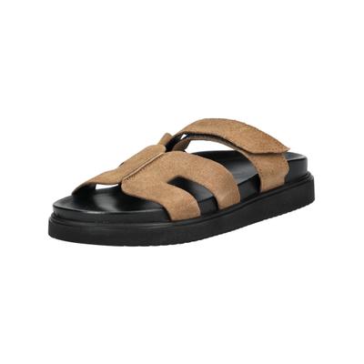 Pantolette PAVEMENT "Pavement Pantoletten Leder", Damen, Gr. 36, beige (taupe), Leder, Schuhe Pantolette