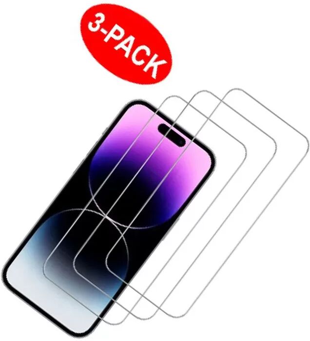 INF Protecteurs d'écran en verre trempé pour iPhone 15 Pro, pack de 3