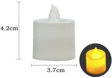 Inspired Living Warm Glow Flameless LED Tea Lights Battery Operated Flickering LED Candles For Home Wedding Christmas Decor a 6pcs