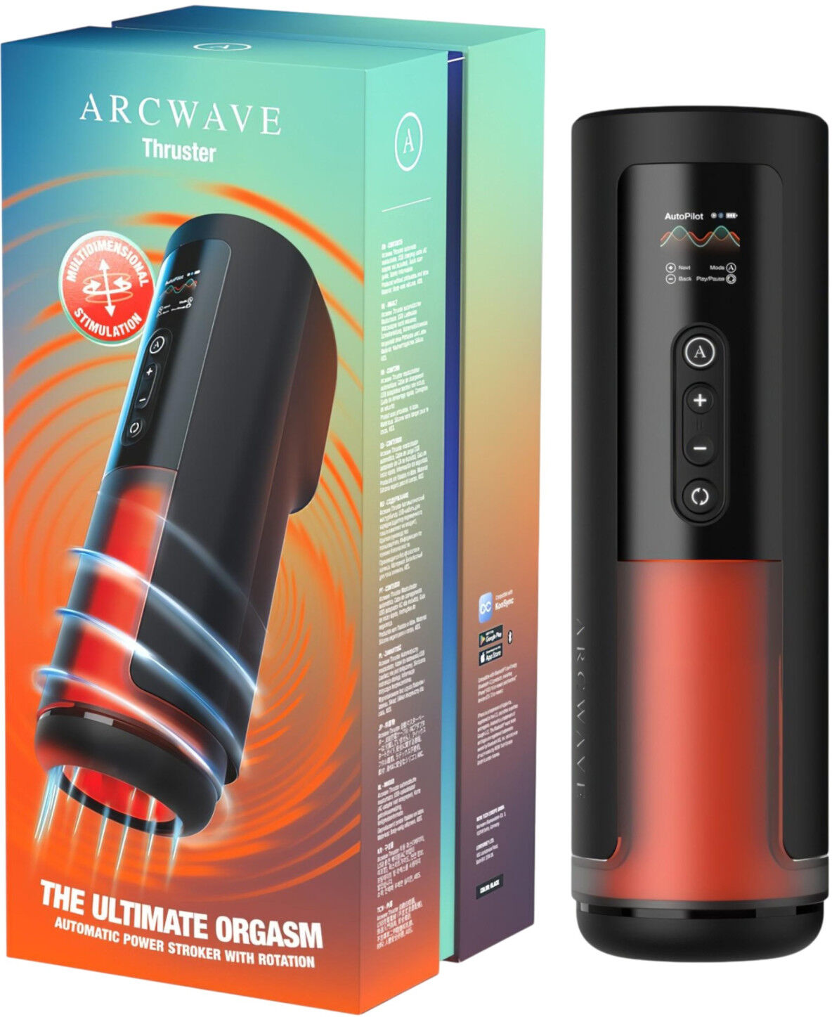 Arcwave Thruster - thrusting and rotating automatic masturbator (black)