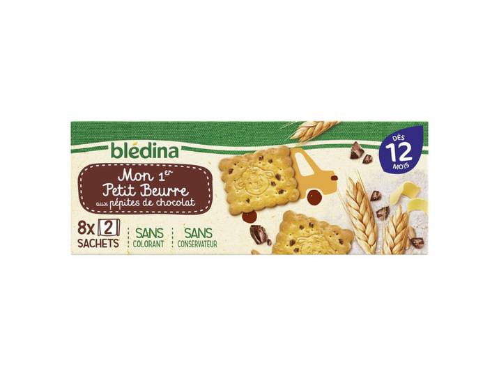 BLEDINA Mon 1er petit beurre pépites chocolat dès 12 mois. 133g