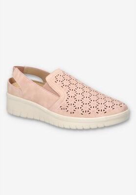 Women's Petal Comfort Wedge by Easy Street in Blush (Size 7 M)