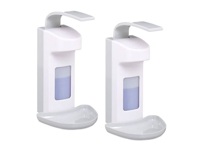 Desinfektionsspender 500 ml 2er-Set Weiss-Grau