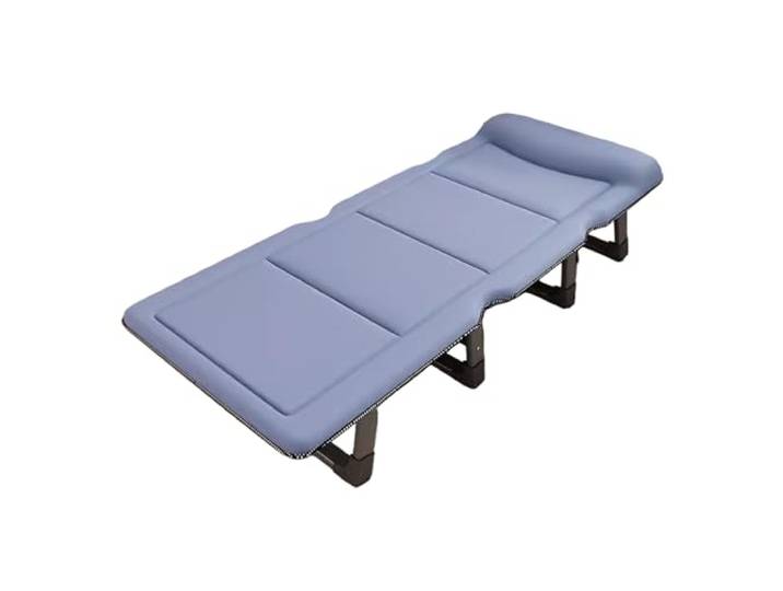 EBzvblxm Klappbett aus Baumwollschaum mit Stahlrahmen und Matratze Mehrfarbig 190 x (68–75) x 30 cm. Verwendungsszenario: Camping, Zuhause, Reisen(Blue,190*75*30cm)