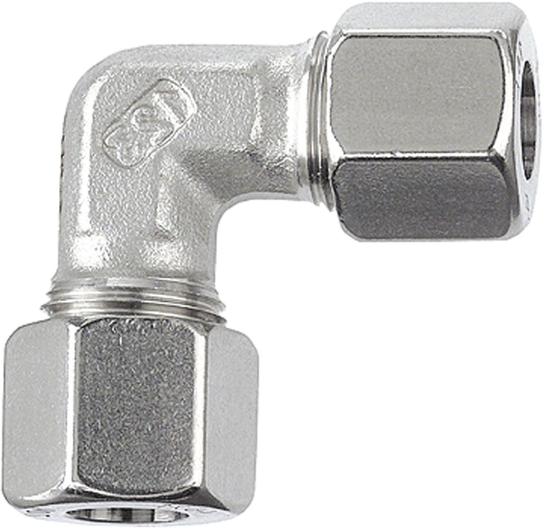 Riegler Winkel-Verschraubung, Rohr-Außen-Ã˜ 12mm, Edelstahl 1.4571, 315bar (ES 77)