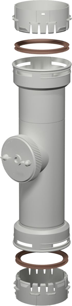 Élément d'inspection Bertrams Polyline EW 40FRE80 DN 80/125, flexible sur flexible