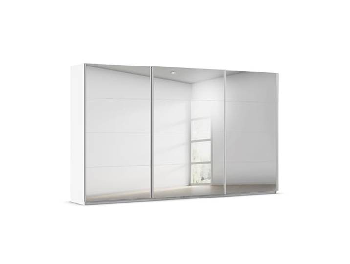 Rauch Möbel KULMBACH, Schwebetürenschrank, Farbe Weiß, Breite 360 cm Kleiderschrank mit Schwebetüren, Schiebetüren, 3-türig, mit Spiegel, Zubehör Classic, Schlafzimmer, Jugendzimmer, Garderobe