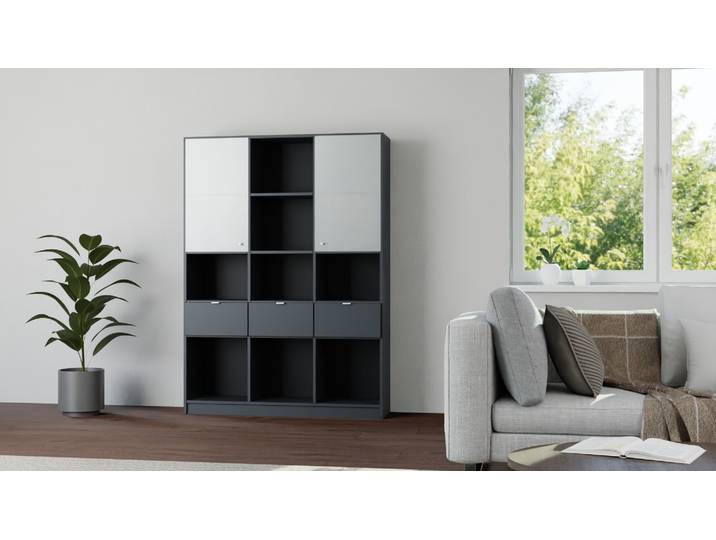 Buffet vaisselier sur mesure Pickawood Mélaminé premium Noir