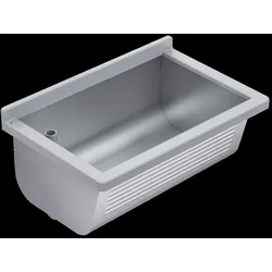 KWC Waschtrog, SIRIUS, Edelstahl, 700x328x460 mm, Ablauf Links