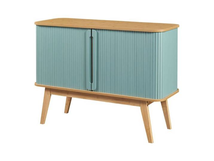 Buffet - HELLOSHOP26 - Commode - Bambou - 2 portes coulissantes - 4 compartiments de rangement