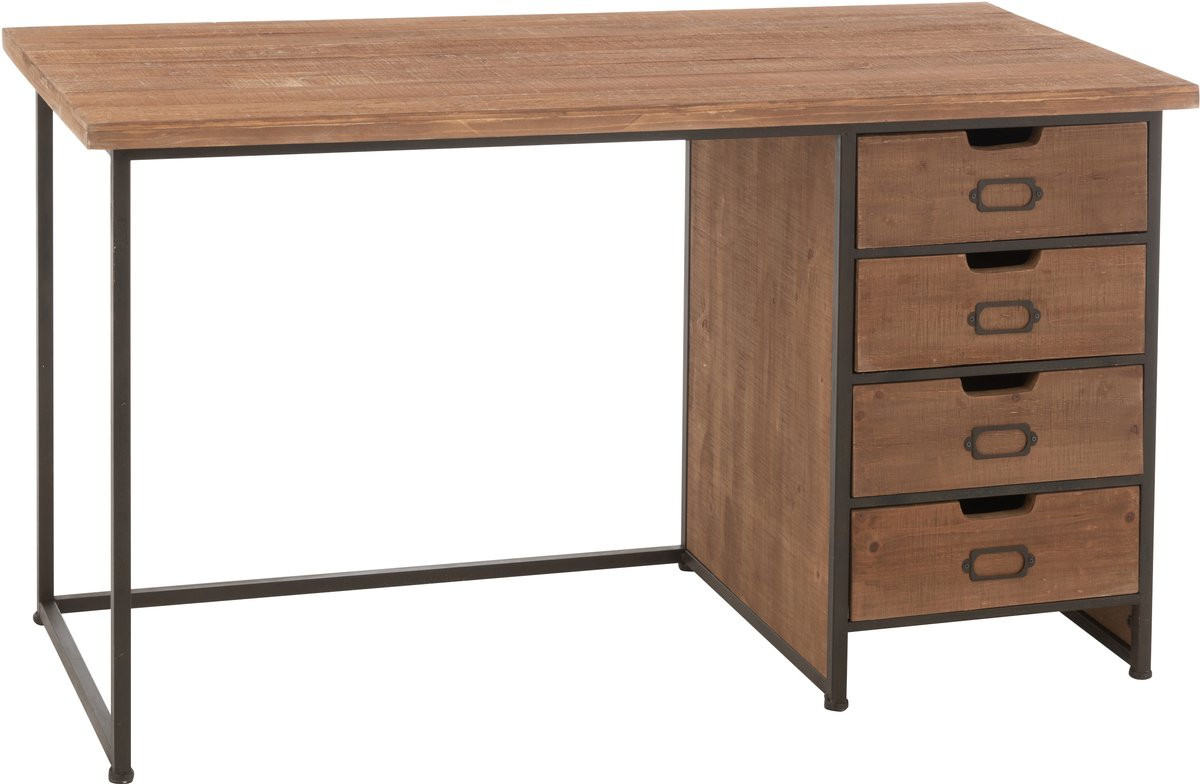 J-Line bureau Moa in naturel hout
