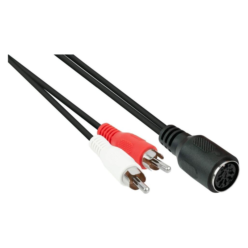 Good Connections AD-2CS5B Audio-Kabel 0,2 m 2 x RCA DIN (5-pin) Schwarz (0.20 m, Cinch Kabel) (AD-2CS5B)