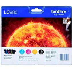Brother, Druckerpatrone, LC-980 Value Pack (BK, C, M, Y)