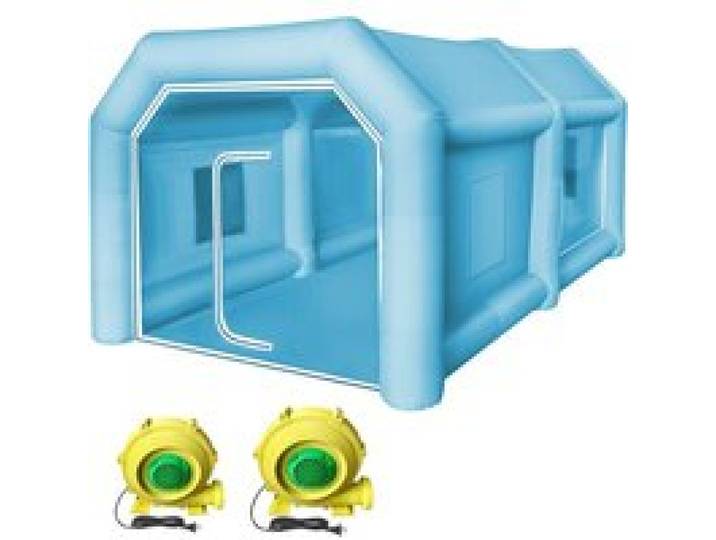 VEVOR Cabine de Peinture Gonflable 3,6x1,7x1,8 m Armoire de Peinture Gonflable Cabine Géante Peinte de Jet Poste de Travail Faite sur Commande 4x2,4x2,1 m