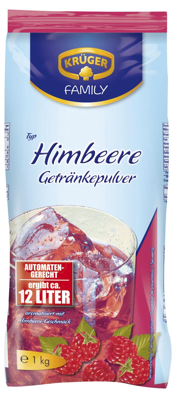 KRÜGER FAMILY Himbeere Getränkepulver 1,0 kg 1073153004