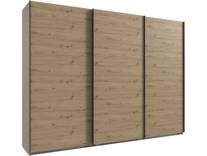 Kleiderschrank, 270x208 cm, Holzwerkstoff, Artisan-Eiche Nachbildung, 3 Schwebetüren, Modern, Wimex