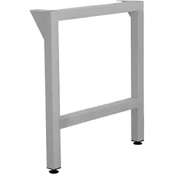 PROREGAL Stabiler Vierkantrohr-Fuß für Werkbank Rhino | HxT 80x70cm | Komplett verschweißt & pulverbeschichtet | Lichtgrau