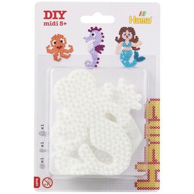 Hama Stiftplatten midi Seepferd/Meerjungfrau/Sechseck 3 Stück