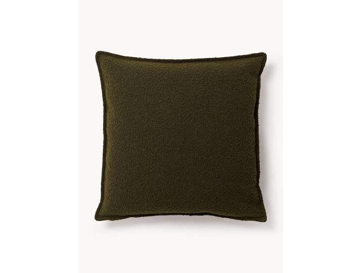 Grand coussin canapé en bouclette Lennon, 70 x 70 cm