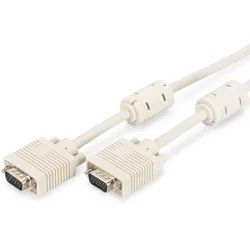 ASSMANN VGA Monitor Kabel HD15  1.8m 3Coax/7C 2xFerrit beige