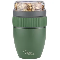 Milu Speisebehälter Müsli-Becher-Set 0,4 l olivgrün