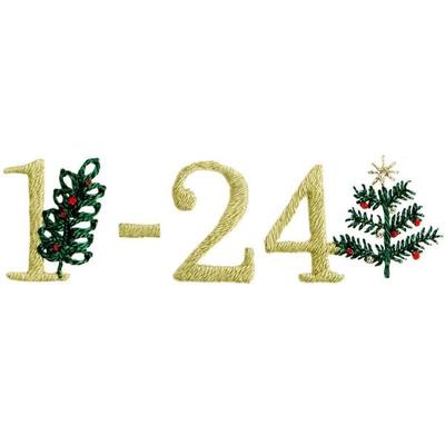 Stick & Stitch Packung, Adventskalenderzahlen