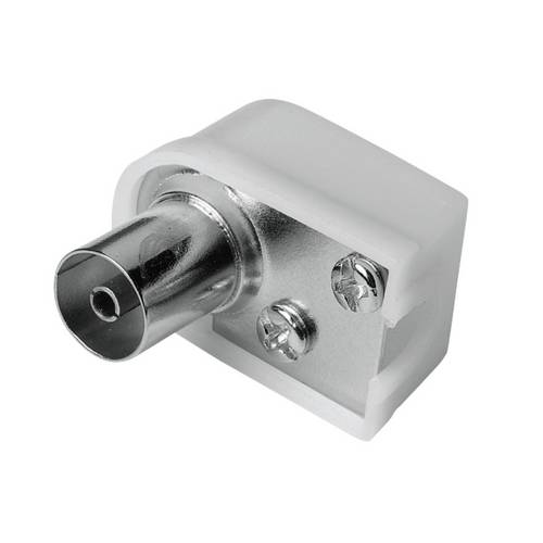 Hama 00205217 Antennen-Kupplung, Koax-Winkel, schraubbar