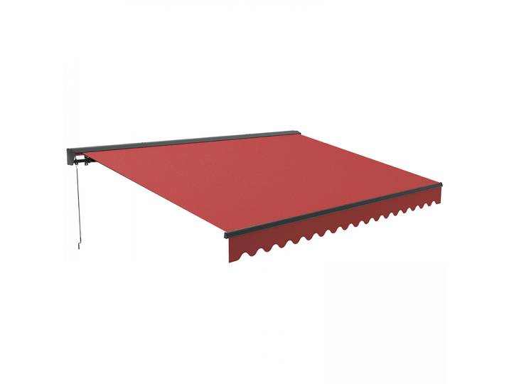 Oviala - Store banne manuel avec coffre semi-intégral 2,50x2 m