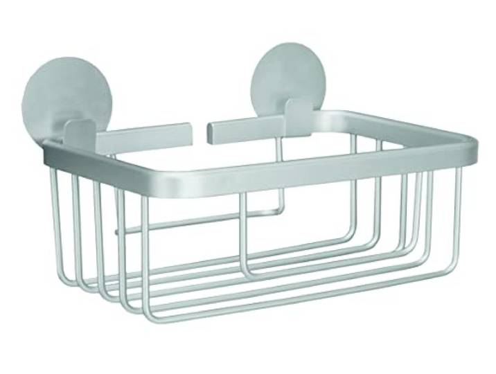 Kleine Wolke Korb rechteckig Rocco, Wandaccessoire, Farbe Aluminium, Material: Aluminium