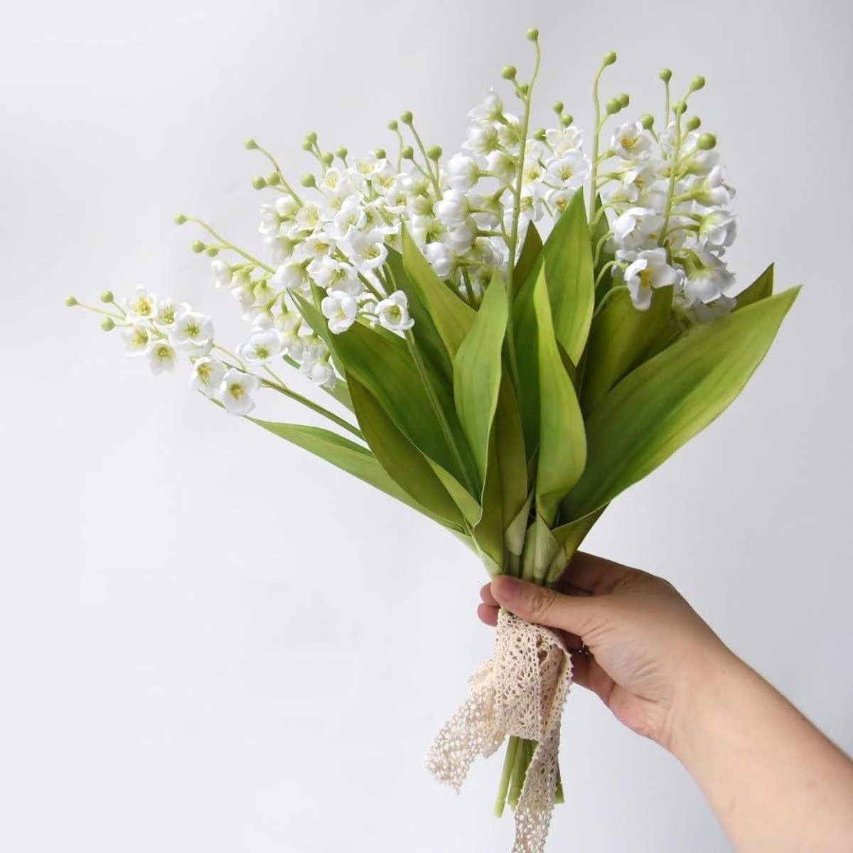 Ronte Kunstbloemen Lelietje-van-dalen Bruidsboeket voor Feestdecoratie