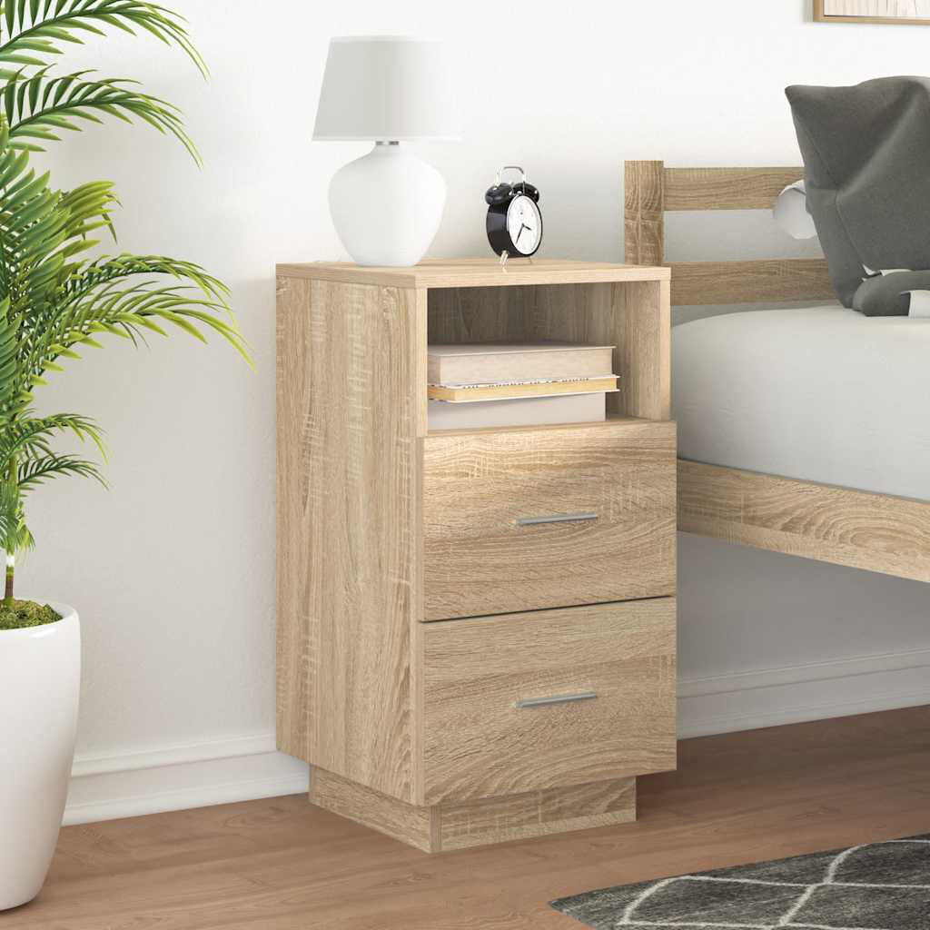 Natur Pur Kizzie 36cm W Manufactured Wood Bedside Table Sonoma Oak 68cm H X 36cm W X 36cm D