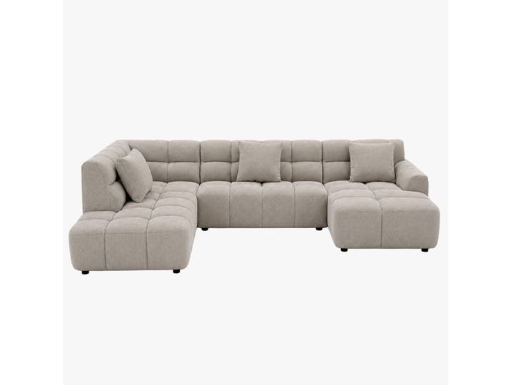Canapé panoramique tissu beige - angle droit