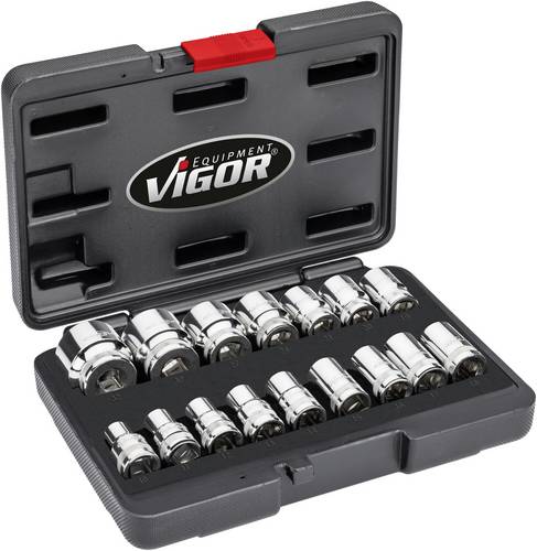 Vigor Steckschlüsseleinsatz-Set 1/2 (12.5 mm) 17teilig V7512/17