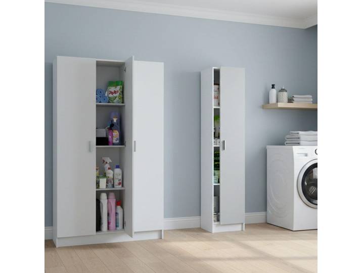 Sinnai - Armoire Multiusage Grande\, 146x180h cm Blanc\, Modulable