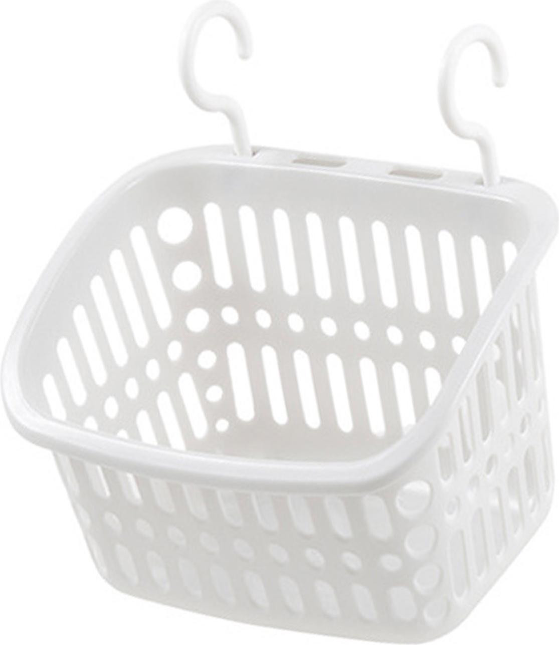 Cocosity Hangende plastic opbergmand voor badkamer, keuken en douche, wandmontabele opbergorganizer