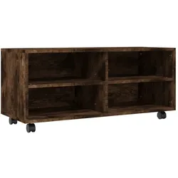 vidaXL TV-Schrank mit Rollen Räuchereiche 90x35x35 cm Holzwerkstoff
