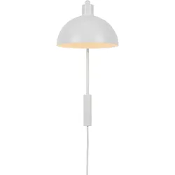 Nordlux Wandleuchte ELLEN 20, IP20, E14 (exkl.), mit Schnurschalter, Metall, weiß / Metall-Schirm NORD-2213721001