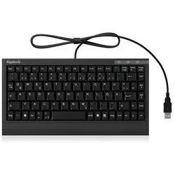 KEYSONIC Tastatur, Mini, SoftSkin, PS/2-USB-Combo, US PS/2-USB-Combo, US