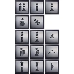 Phos, Hausnummer + Türschild, Hinweisschilder - Herren/Damen