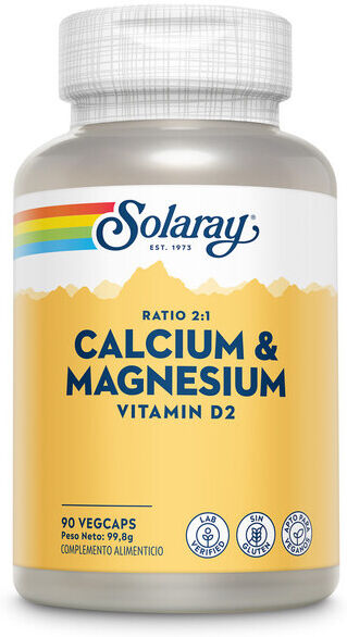Solaray Calcium and Magnesium 90 Vegetable Capsules