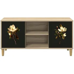 vidaXL, TV Möbel, Damisberg (Magnolienmuster) (33 x 102 x 50 cm)