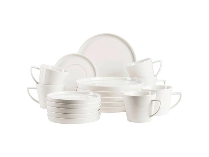 Mäser Kaffeeservice Sita, Weiß, Keramik, 18-teilig, 250 ml,250 ml, Geschirr, Geschirrsets, Kaffeeservice