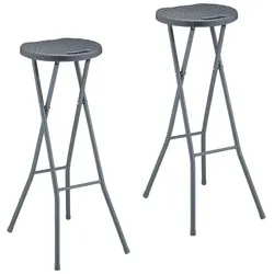 relaxdays 2er-Set Barhocker Rattan-Optik