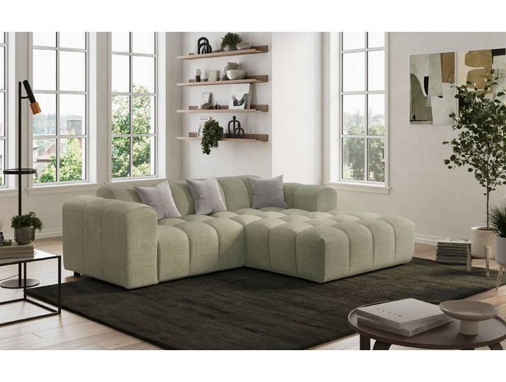 OTTO home Ecksofa Rocco L-Form, B: 248 cm, modernes Bubble-Sofa, großzügiger Sitzkomfort, Wohnlandschaft-Charakter, frei stellbar, modernes Design