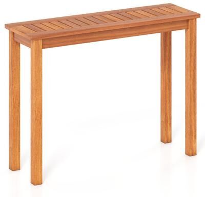 Costway Wooden Plant Stand Outdoor Indoor Solid Wood Flower Pot Holder Display Shelf-M