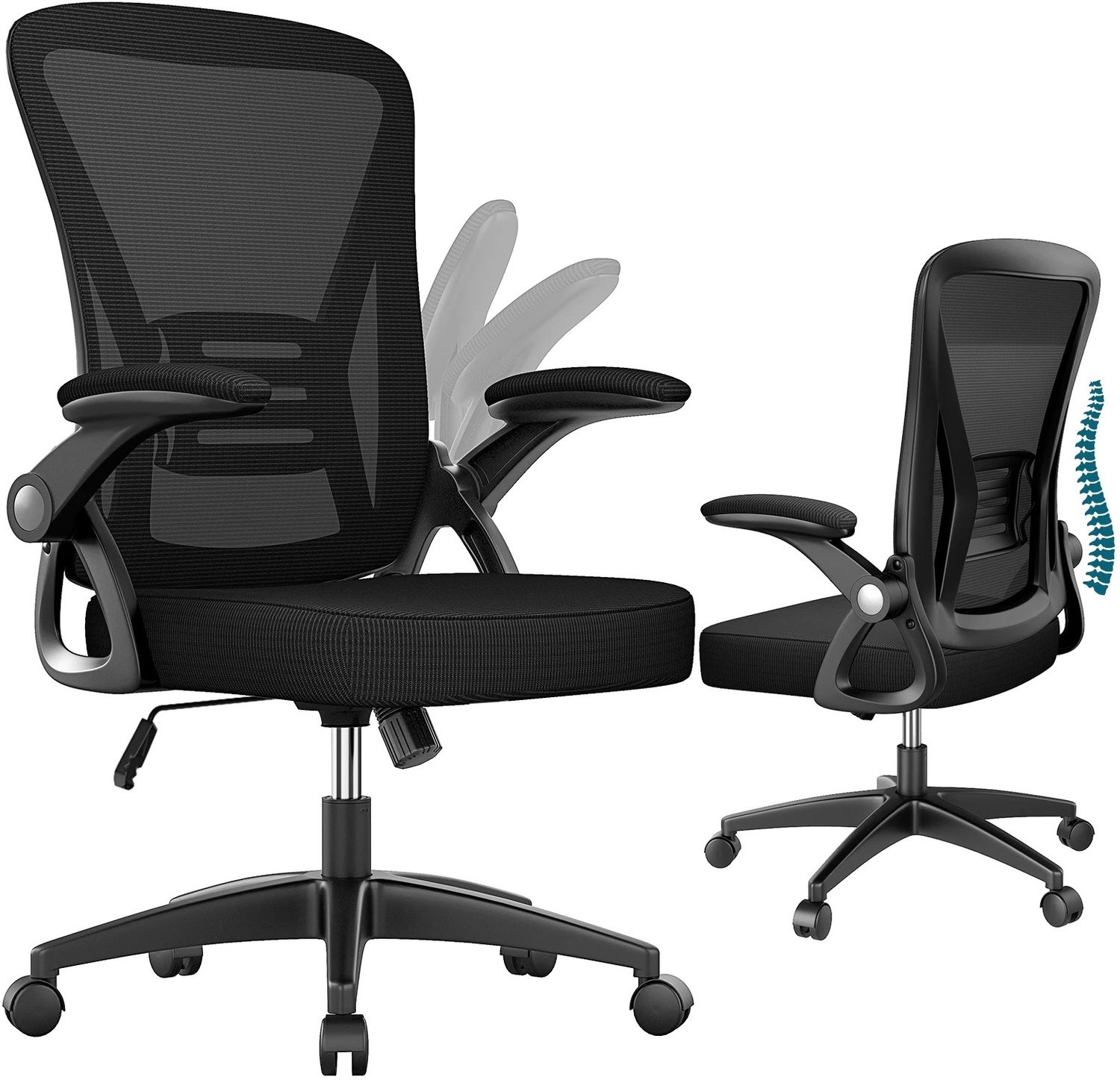 Lifero Ergonomische Bureaustoel met Armleuningen en Zwenkwielen