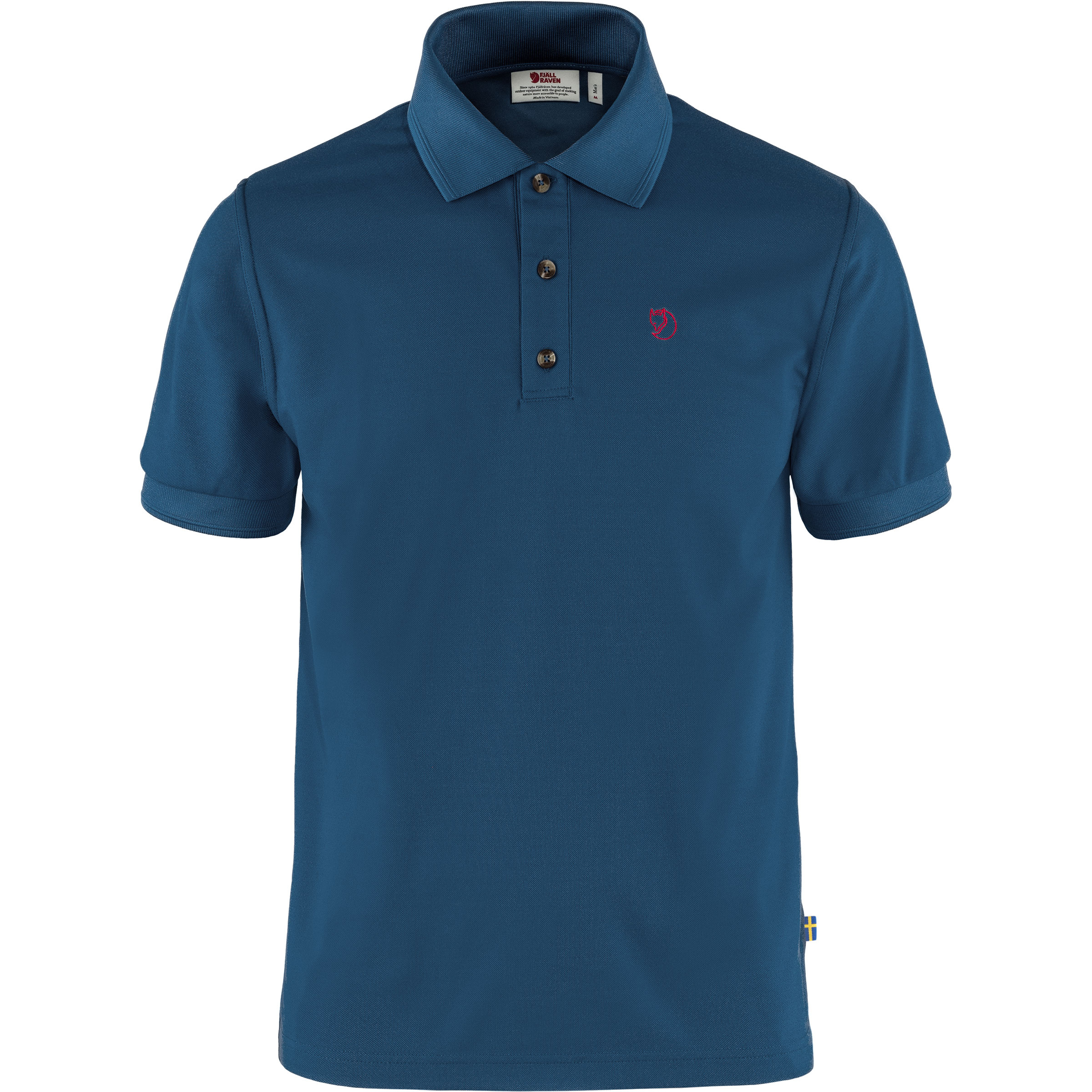 Fjällräven Crowley Piqué Herren T-Shirts blau Größe XS Trekking Atmungsaktiv