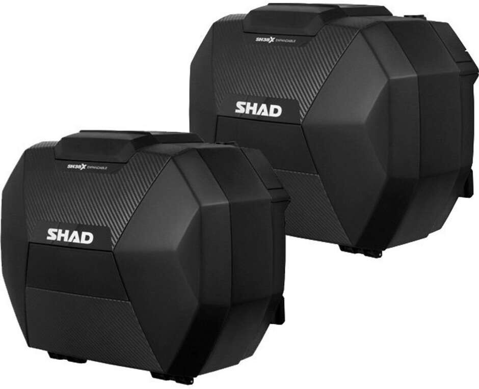 Valigie Moto Laterali Espandibili Shad SH38x Cover Carbonio taglia uni
