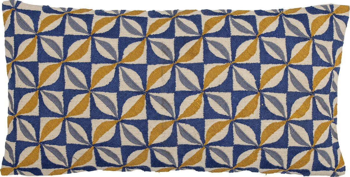 Creative Collection Fillippa Kussen, Blauw, Katoen
